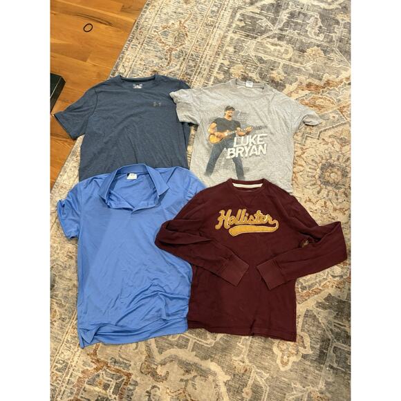 Lot of 21 Men’s Shirts (Polo & T Shirts) Sized Medium - Large, Assorted Brands - Picture 2 of 6